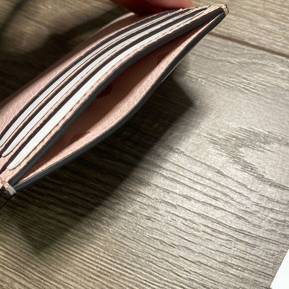 Kate Spade Embossed Leather Rose Smoke Card Holder - Picture 5 of 10